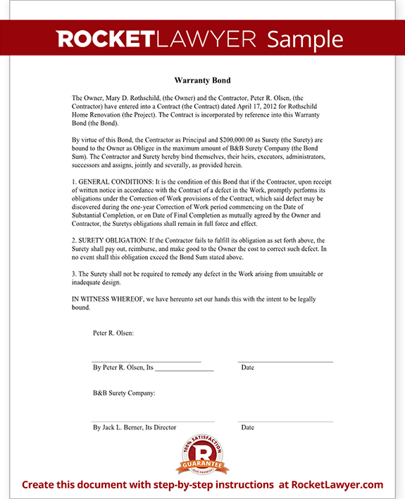 Limited Warranty Agreement Template