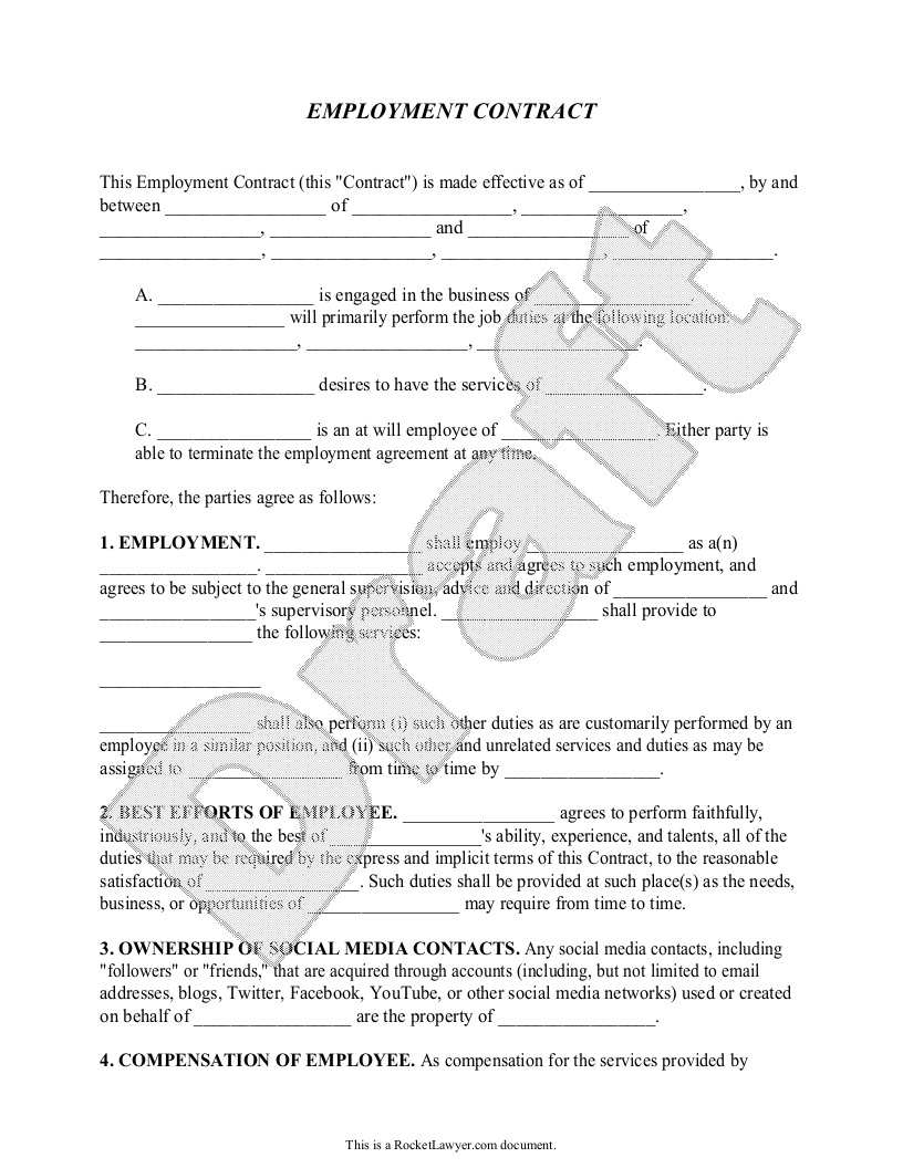 assignment employment contract