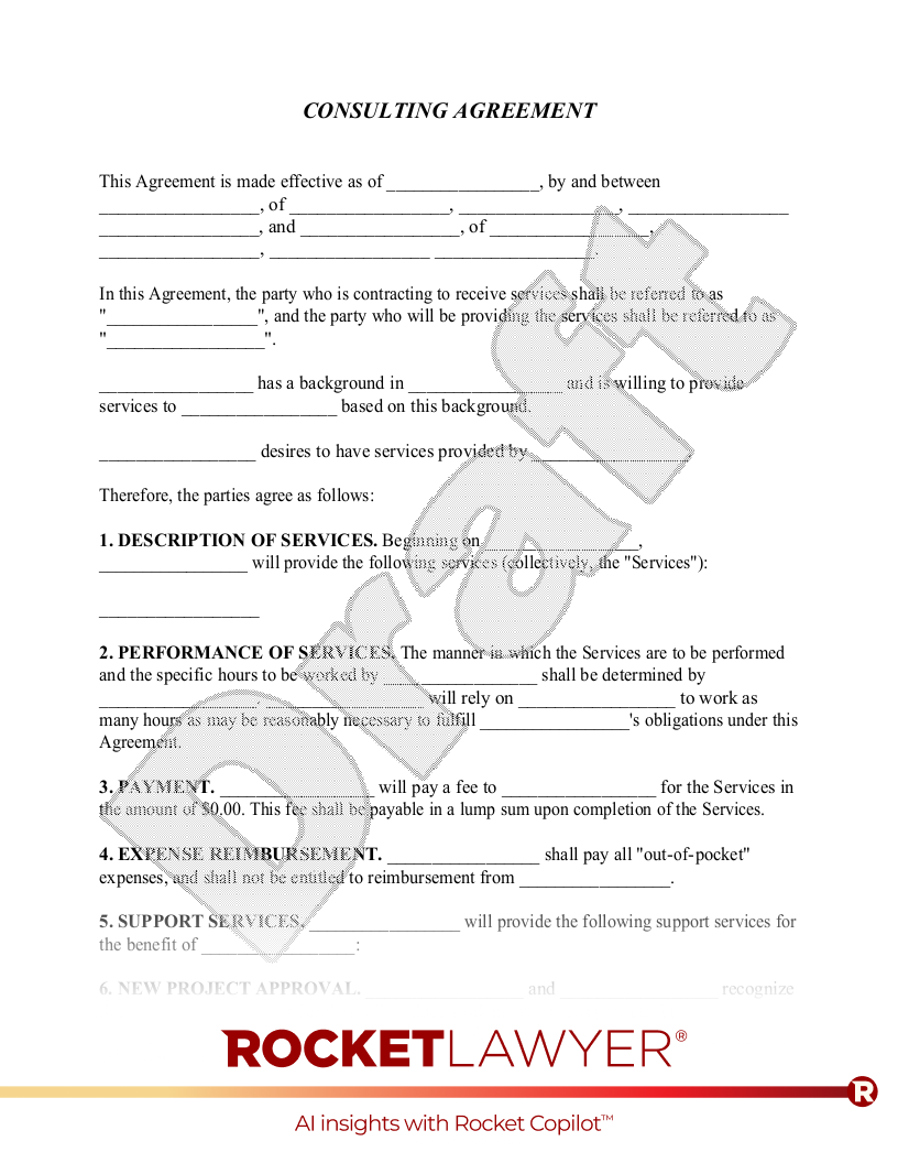 Consulting Agreement document preview