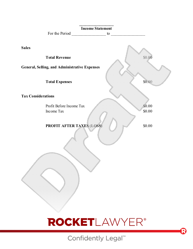 income statement format