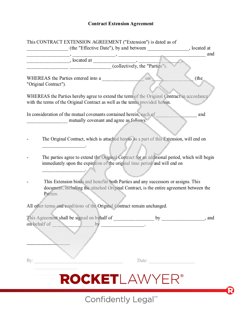 Extension Agreement Template