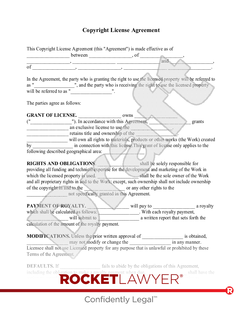 royalty agreement template
