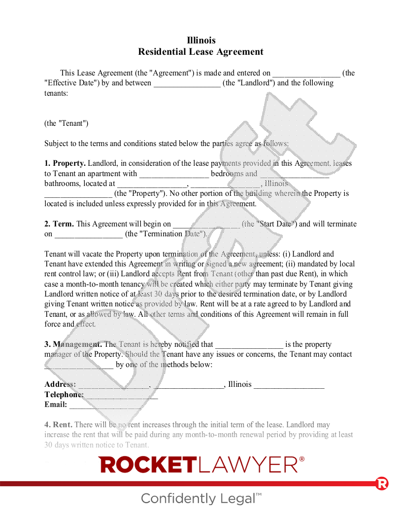Free Illinois Lease Agreement Template Rocket Lawyer