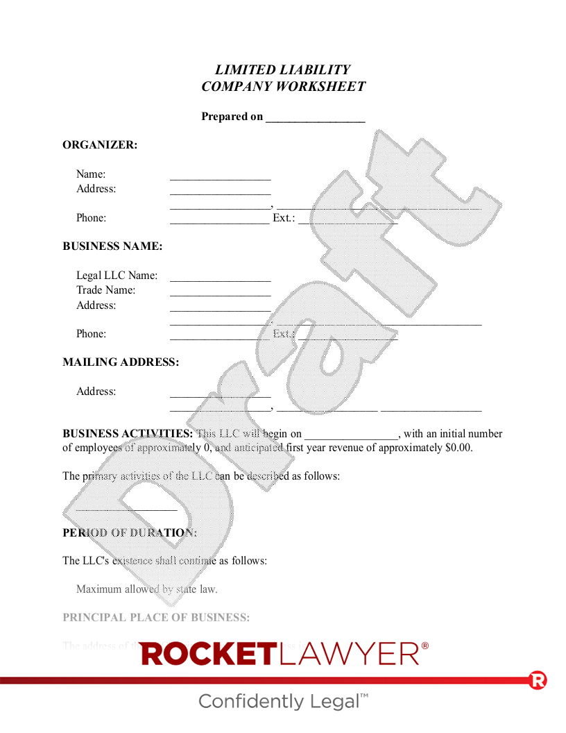 assignment worksheet 17.1 the limited liability company