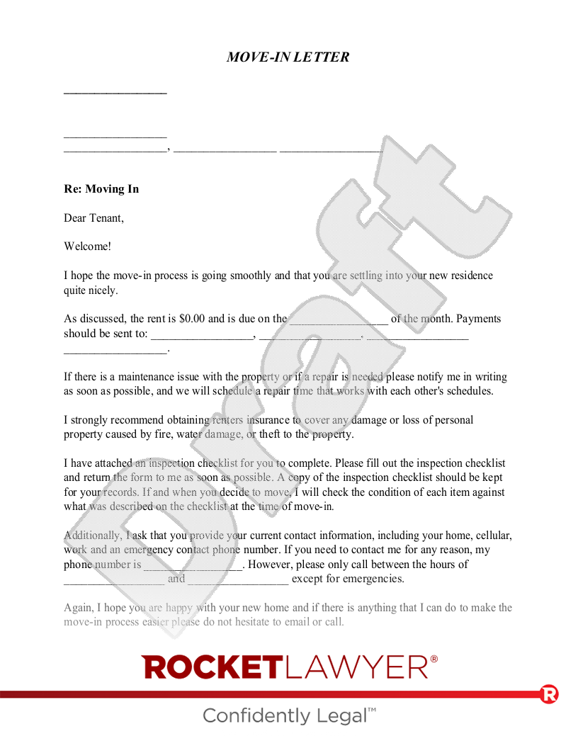 Free Move In Letter Make Download Rocket Lawyer