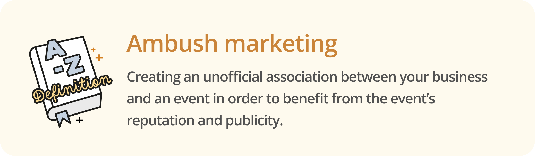 Infographic defining ambush marketing