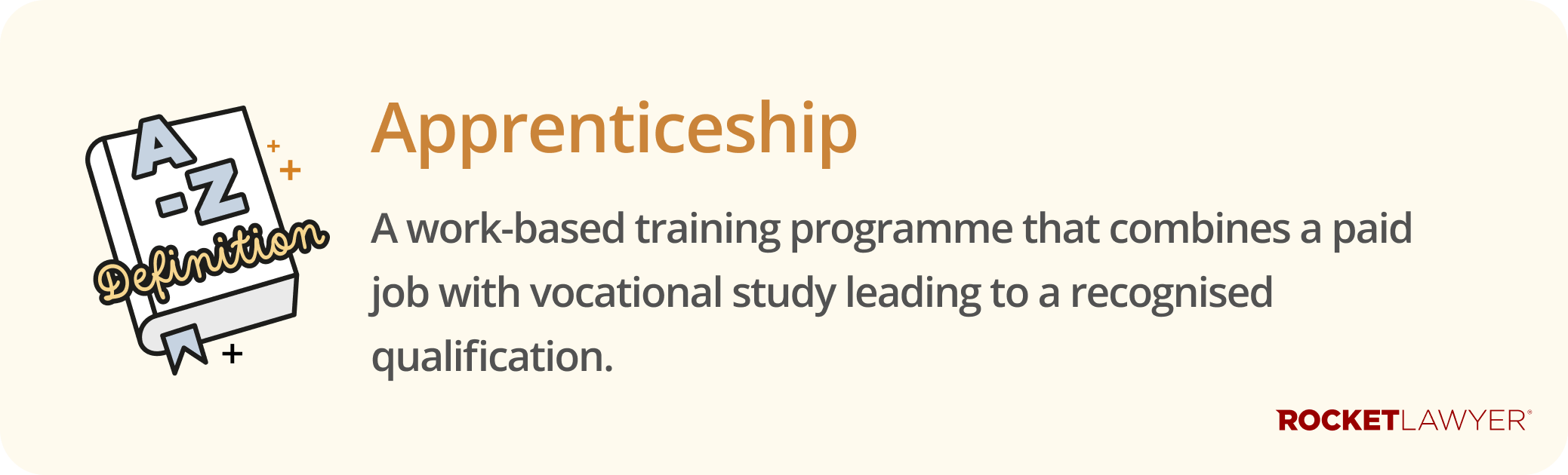 Infographic defining what an apprenticeship is