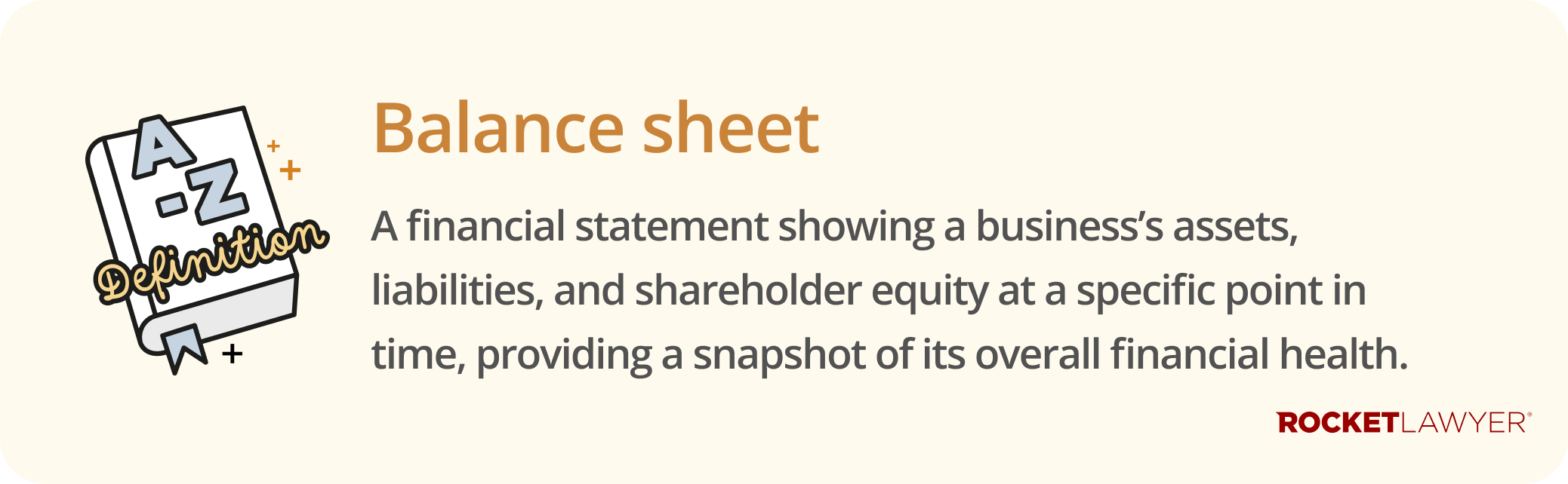 Infographic defining what a balance sheet is