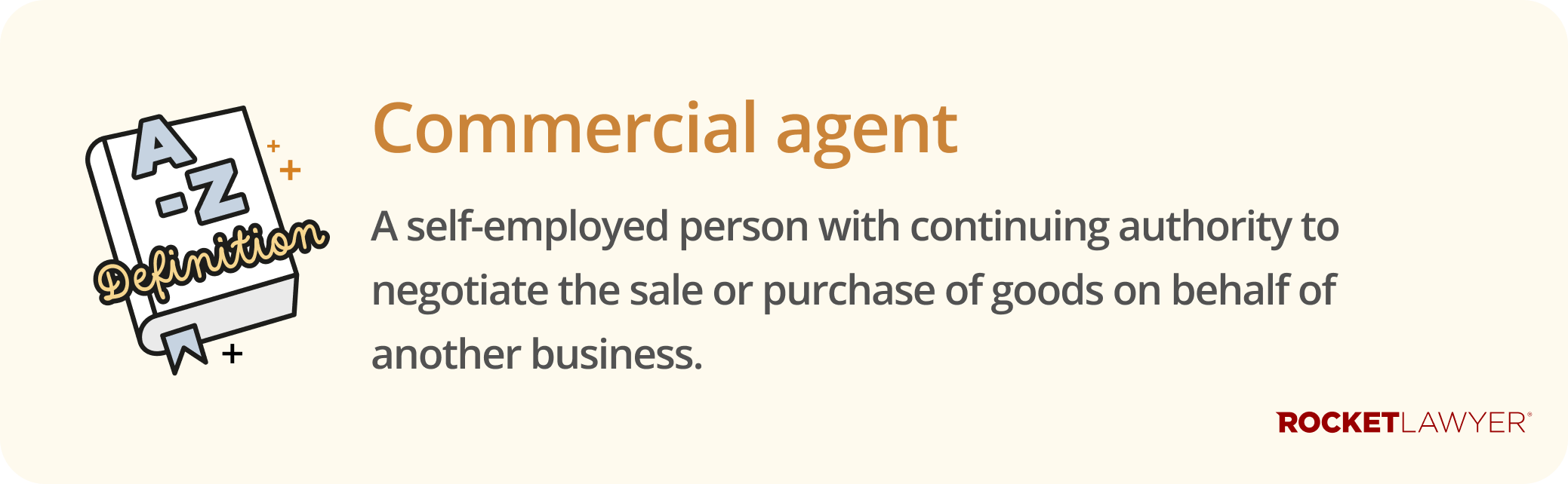 Infographic defining what a commercial agent is