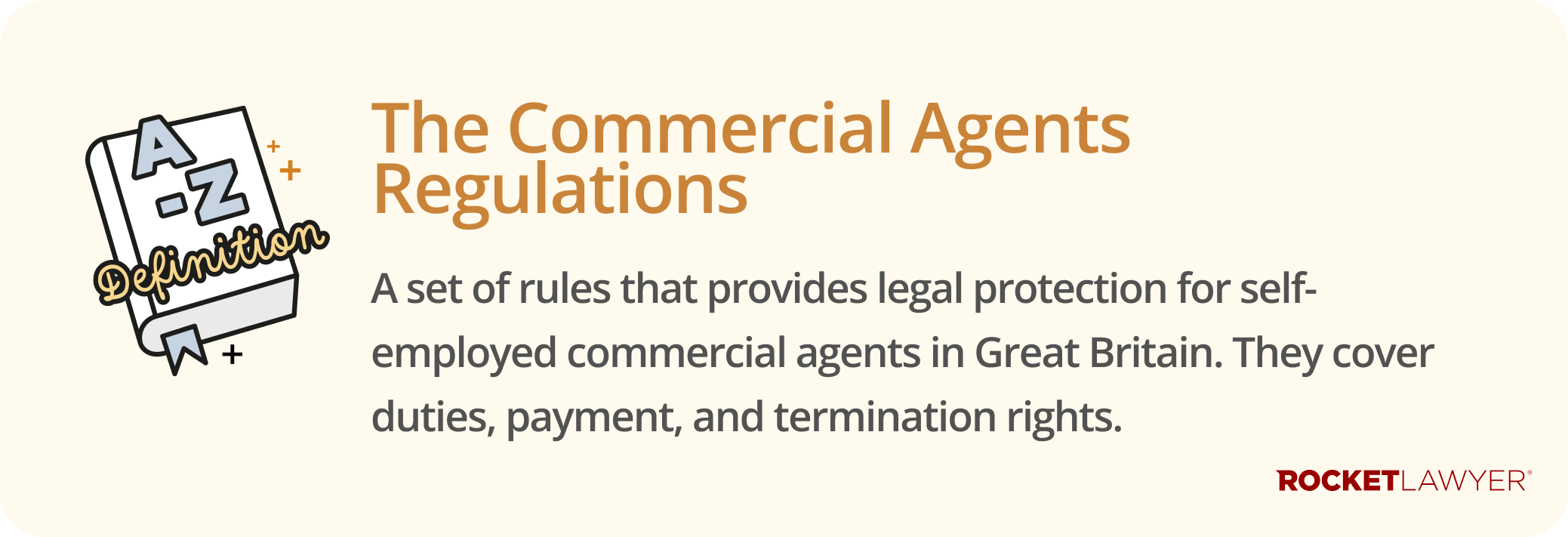 Infographic defining what the Commercial Agents Regulations are