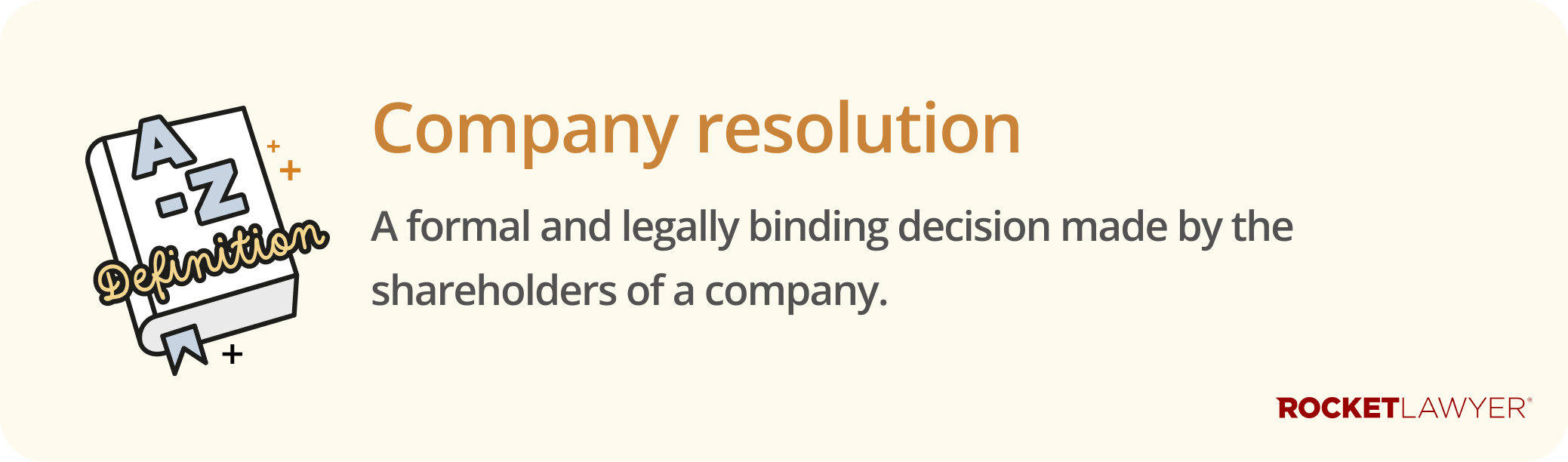 Infographic defining company resolution