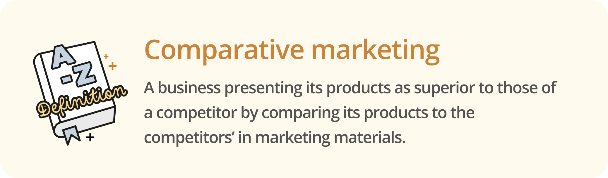 Infographic defining what comparative marketing is