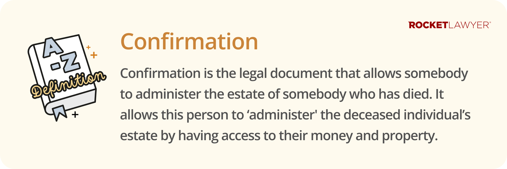 Infographic defining confirmation