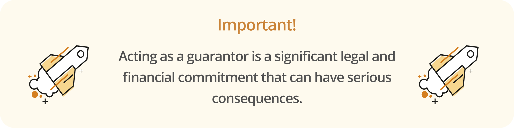 Infographic on potential consequences of being a guarantor