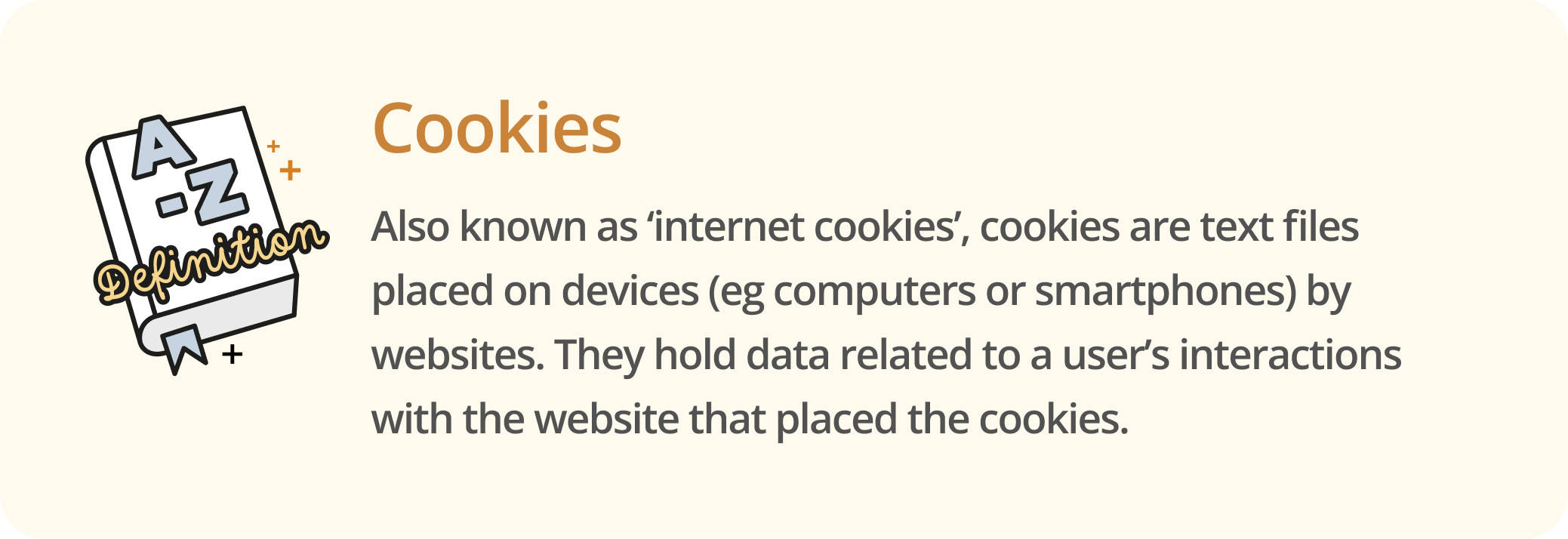 Infographic defining internet cookies