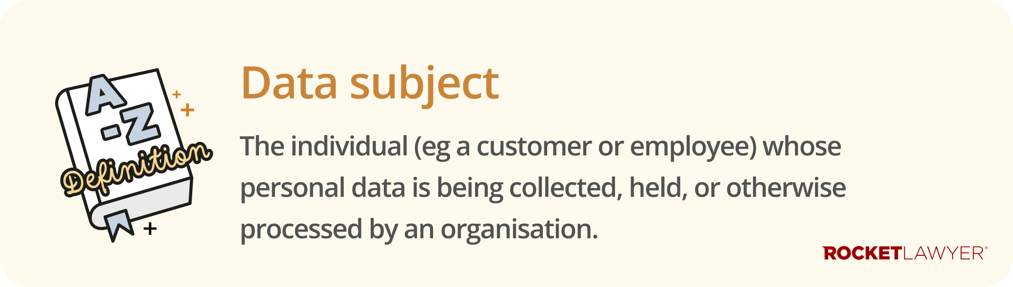 Infographic showing the definition of data subjects