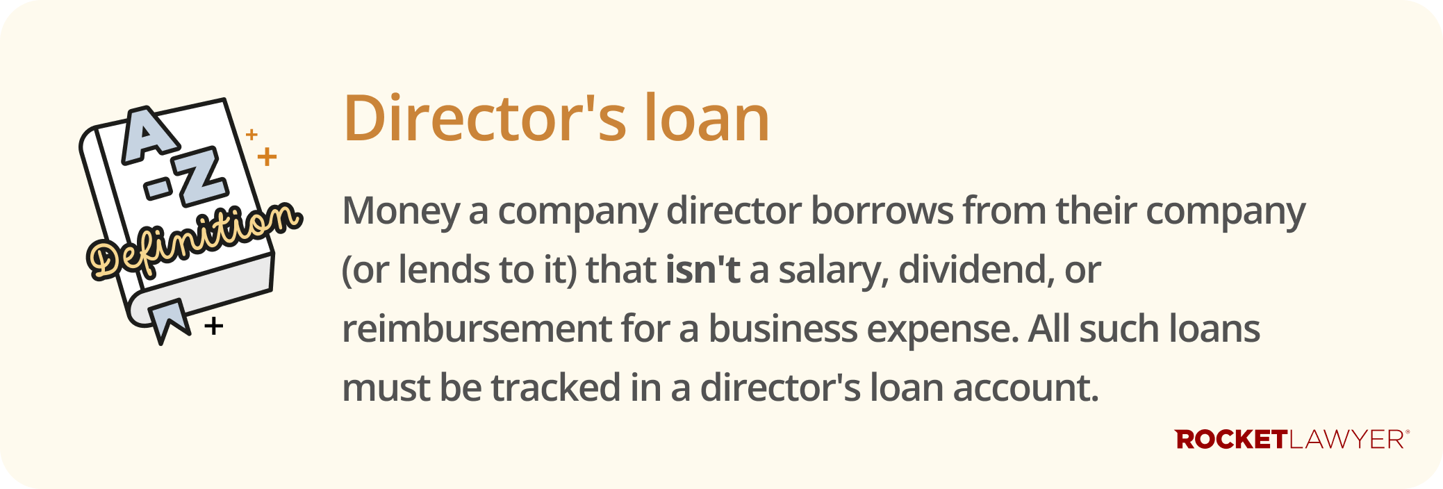 Infographic defining what a director's loan is
