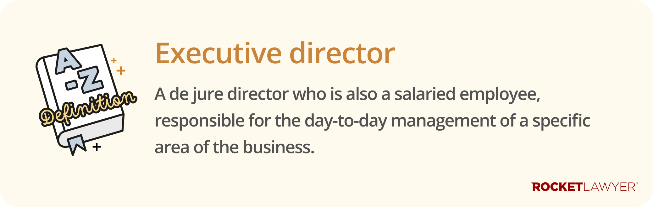 Infographic defining what an executive director is