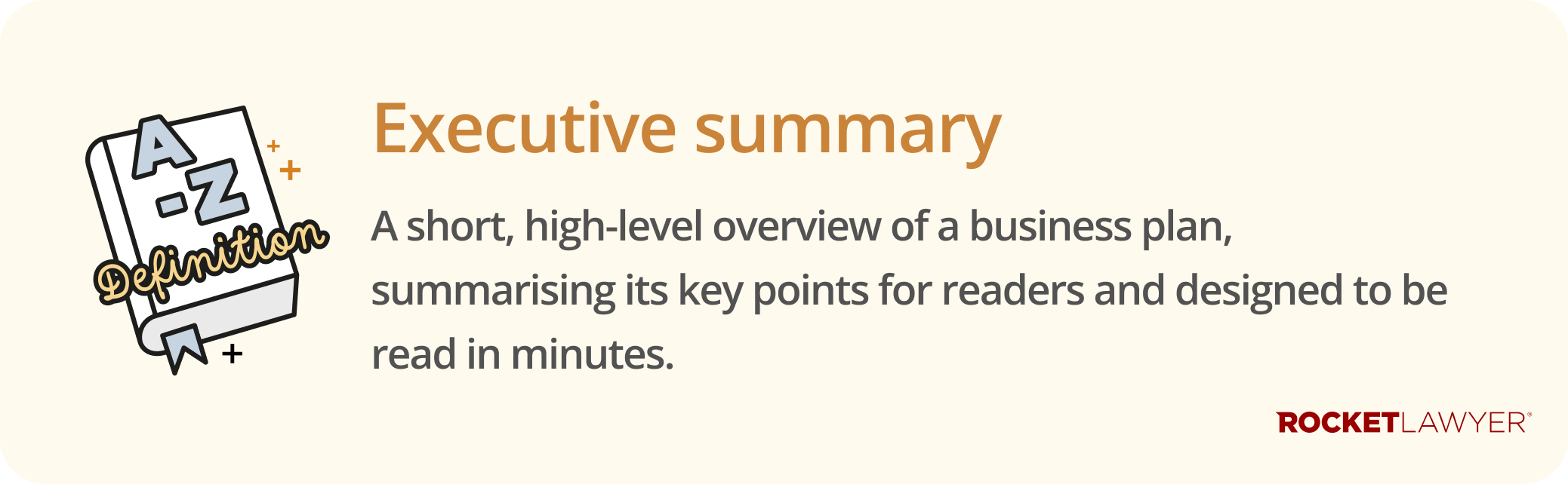 Infographic defining what an executive summary is