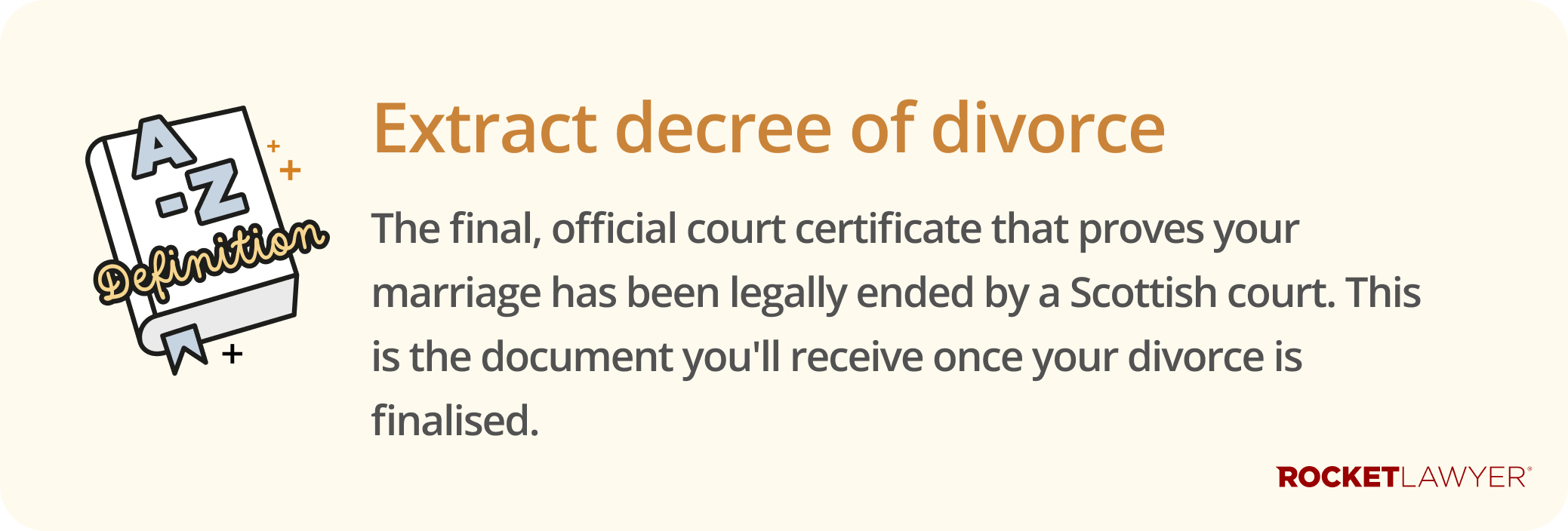 Infographic defining extract decree of divorce