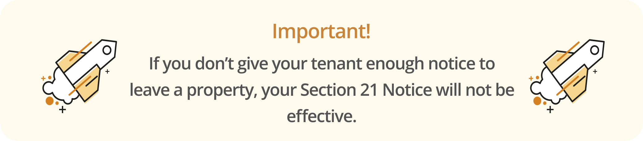 Infographic noting that is important to give a tenant enough notice to leave a property