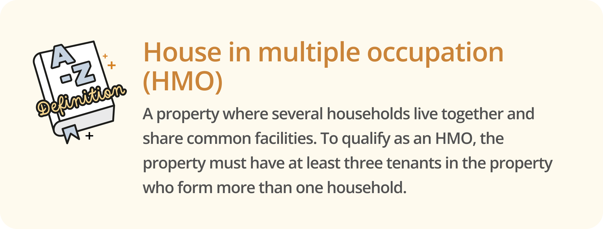 Infographic defining a house in multiple occupation