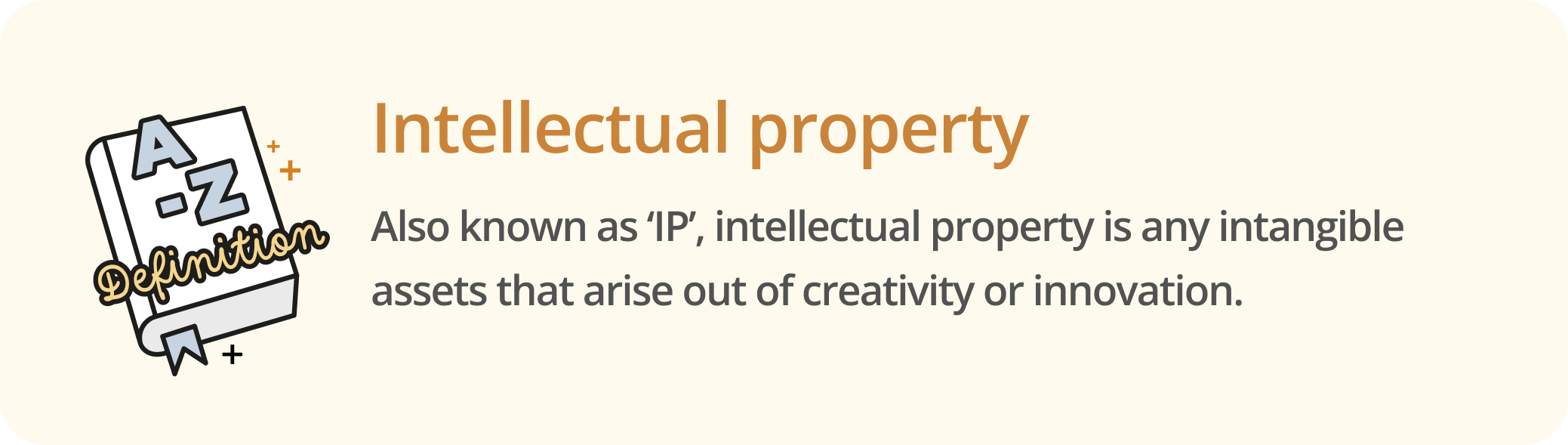 Infographic defining intellectual property