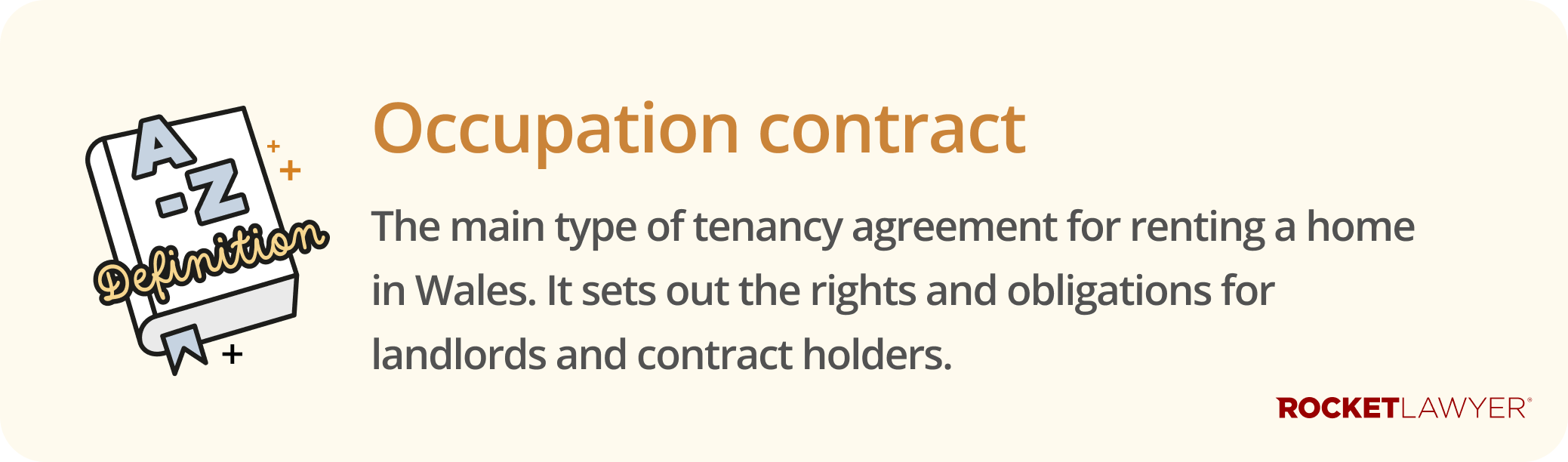 Infographic defining occupation contract