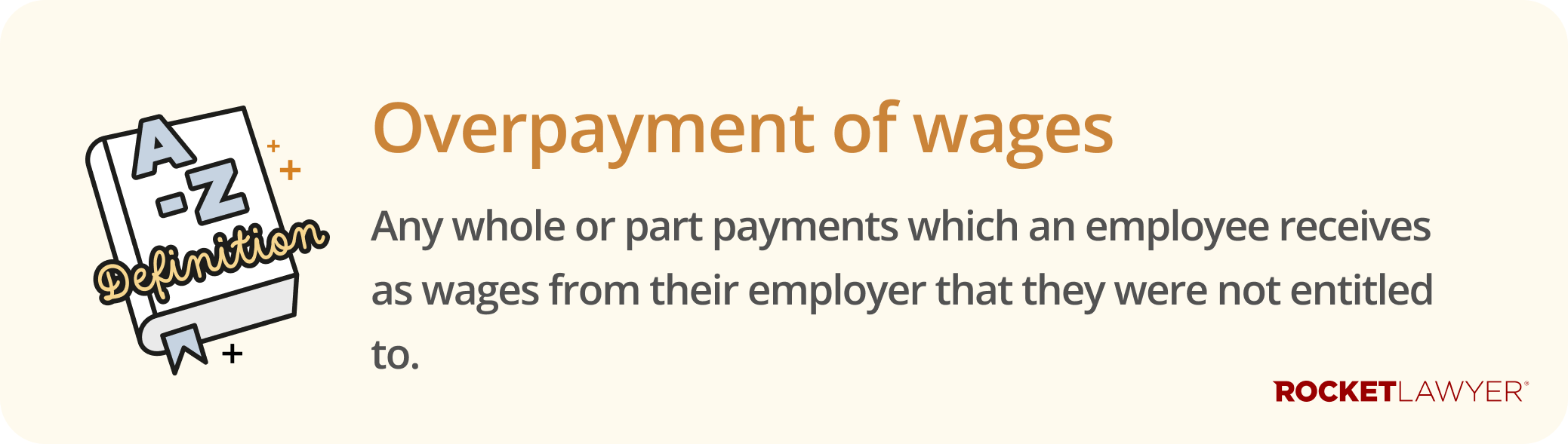 Infographic defining what constitutes an overpayment of wages