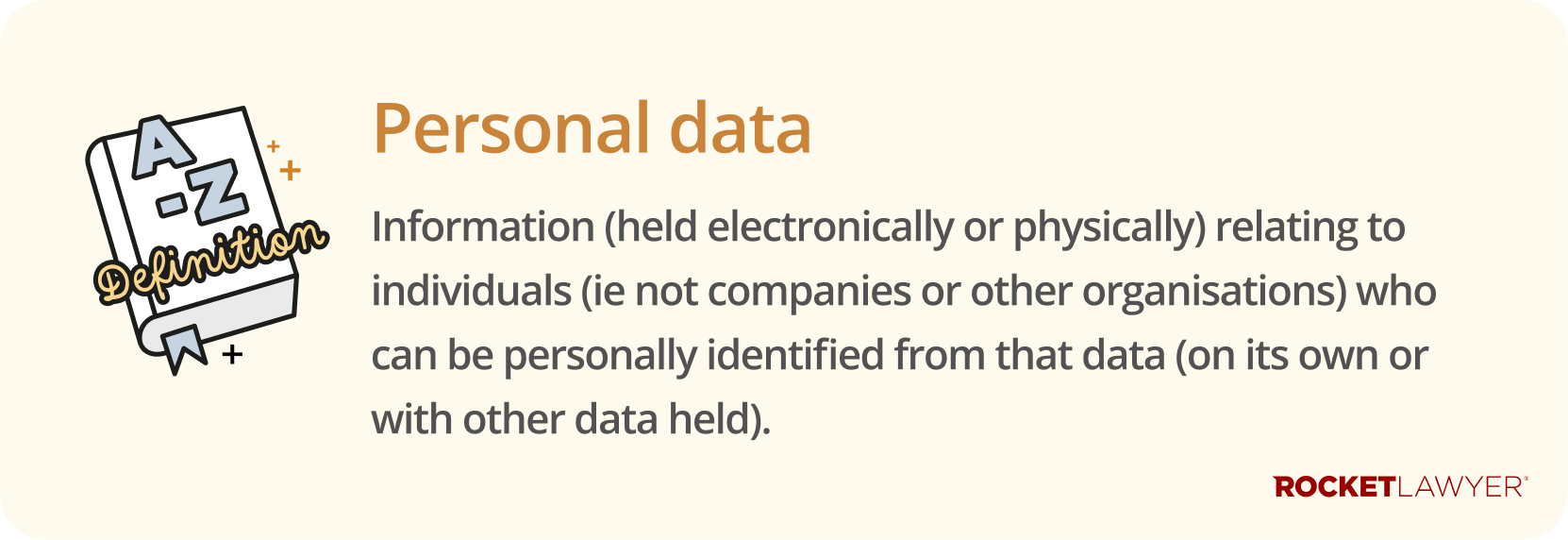 Infographic showing the definition of personal data