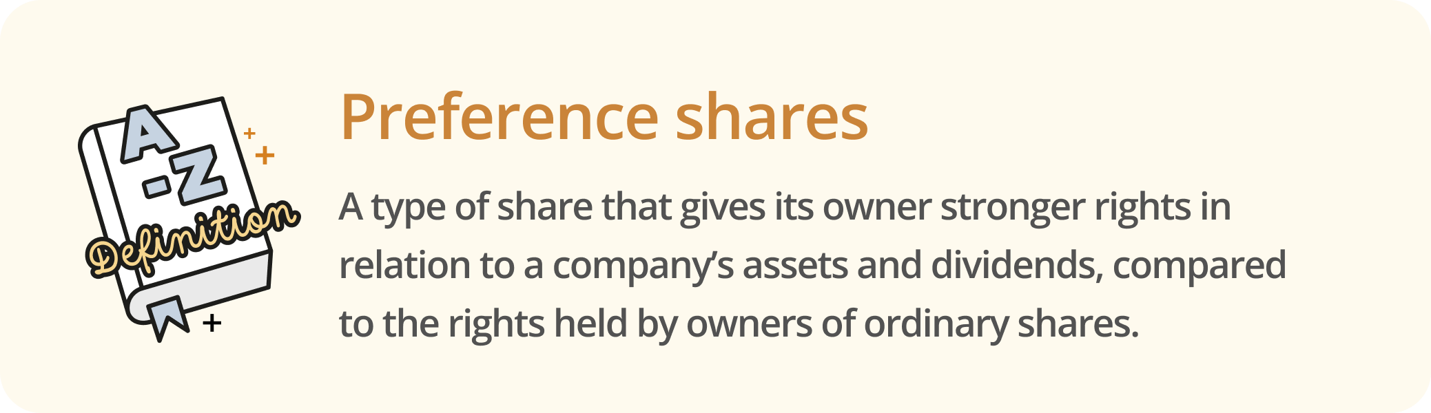 Infographic defining preference shares