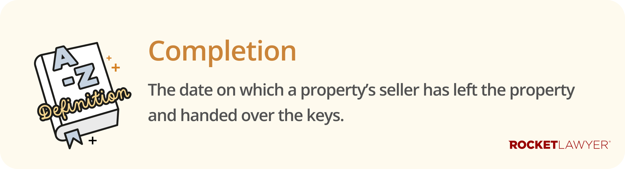 Infographic defining completion