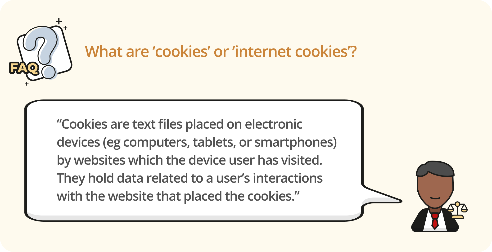 Infographic answering the question of what internet cookies are