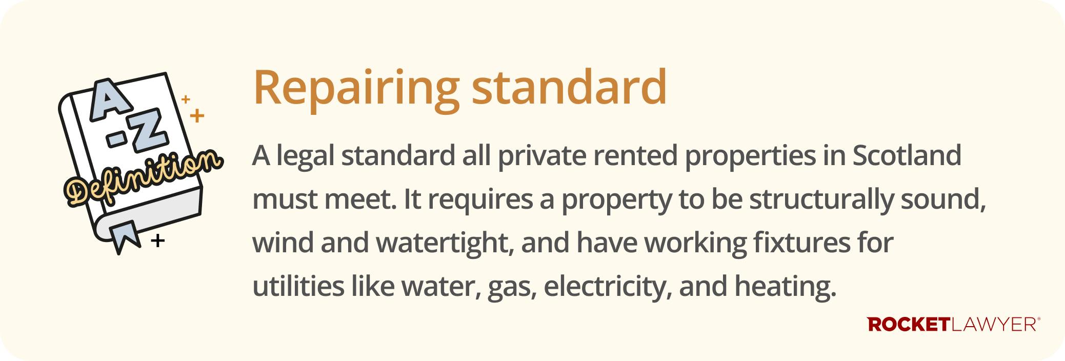 Infographic defining repairing standard