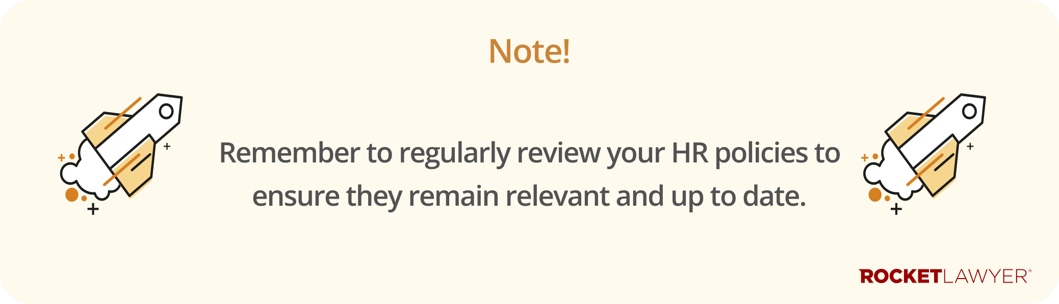 Infographic highlighting that it is important to review HR policies regularly to make sure they're still compliant and relevant