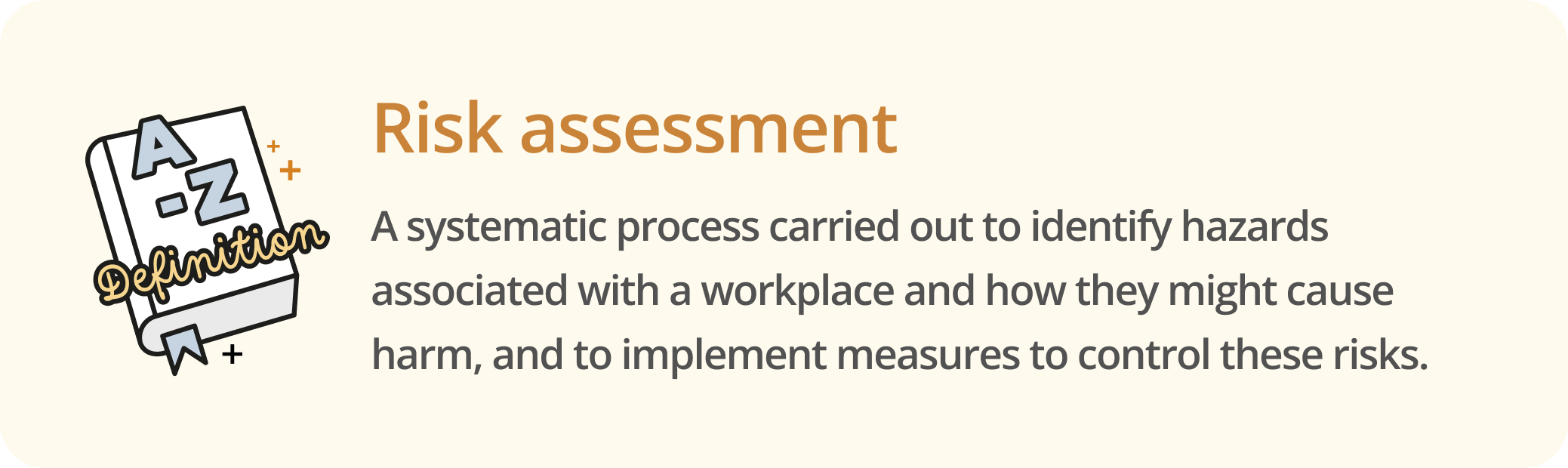 Infographic defining risk assessment