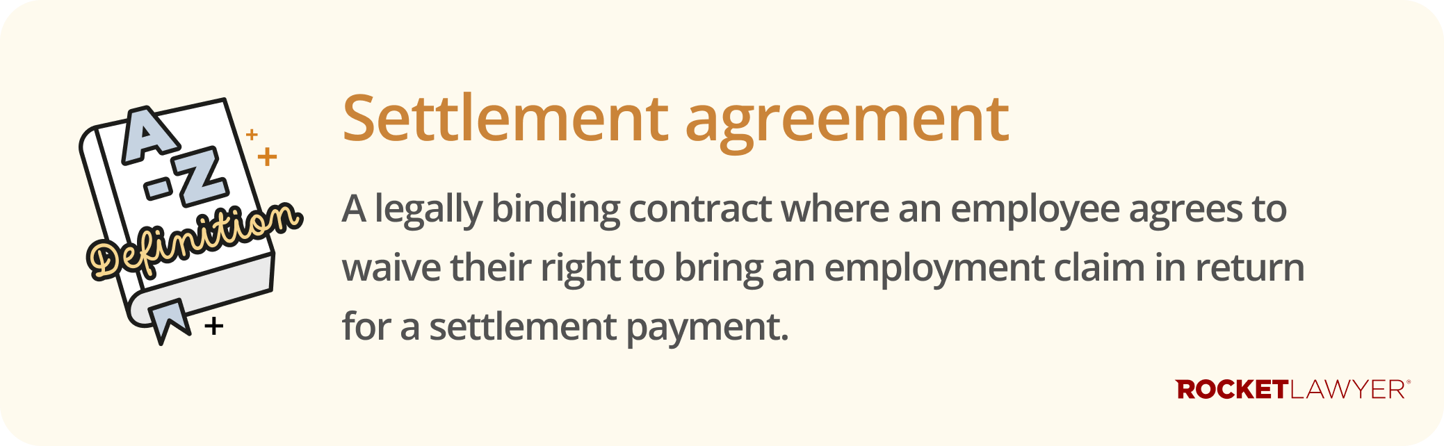 Infographic defining what a settlement agreement is