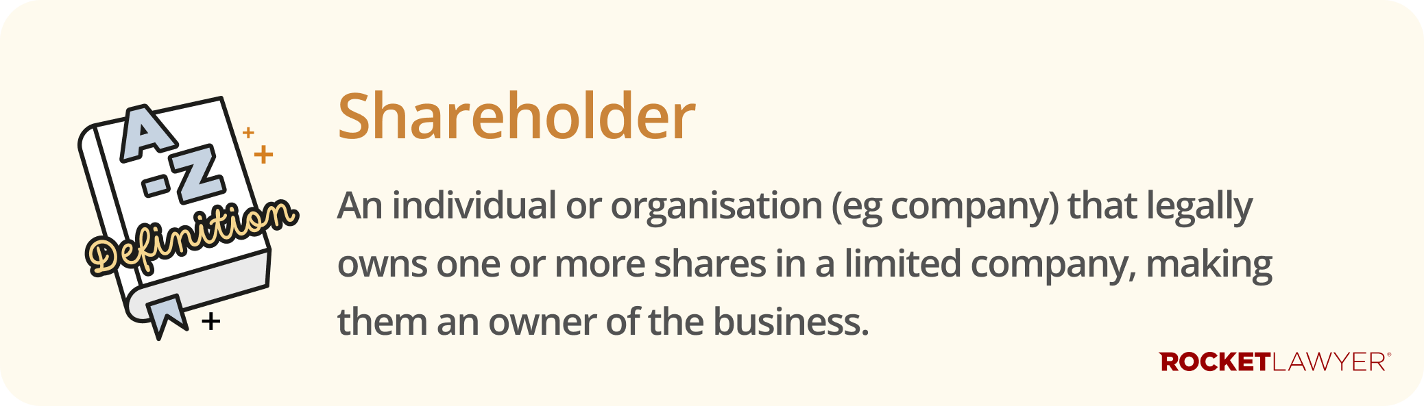 Infographic defining what a shareholder is