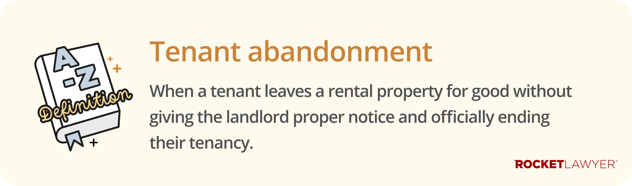Infographic defining tenant abandonment