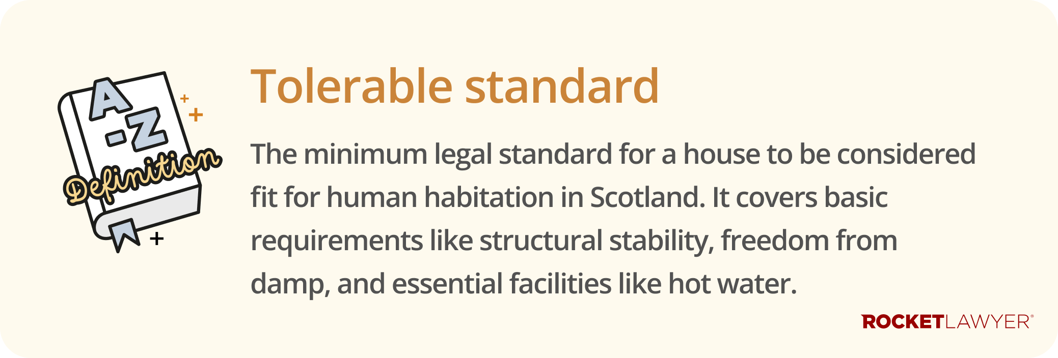 Infographic defining tolerable standard