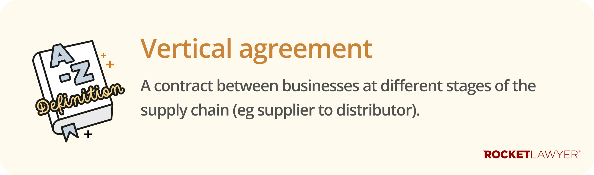 Infographic defining vertical agreement