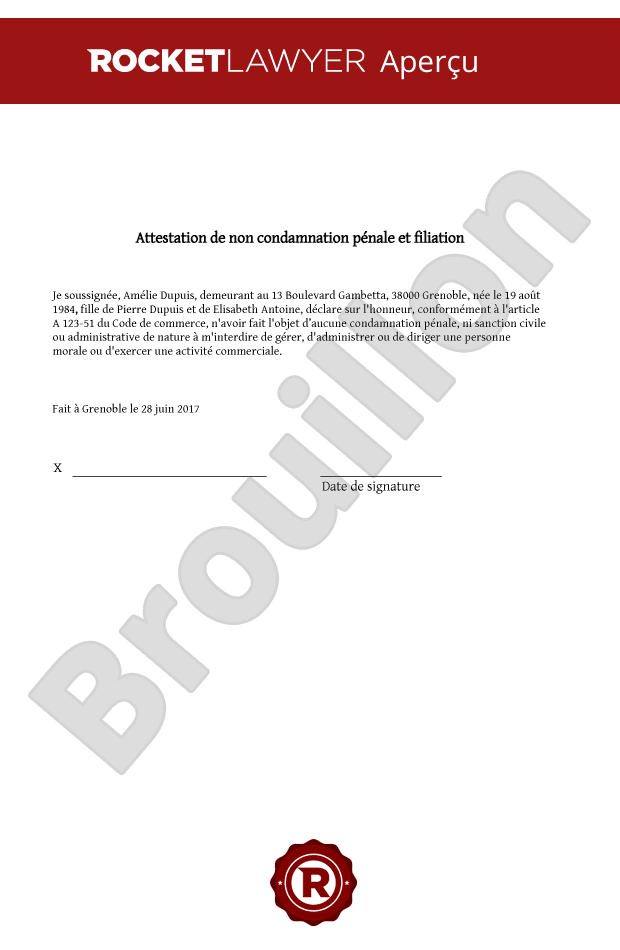 Autorisation de domiciliation d